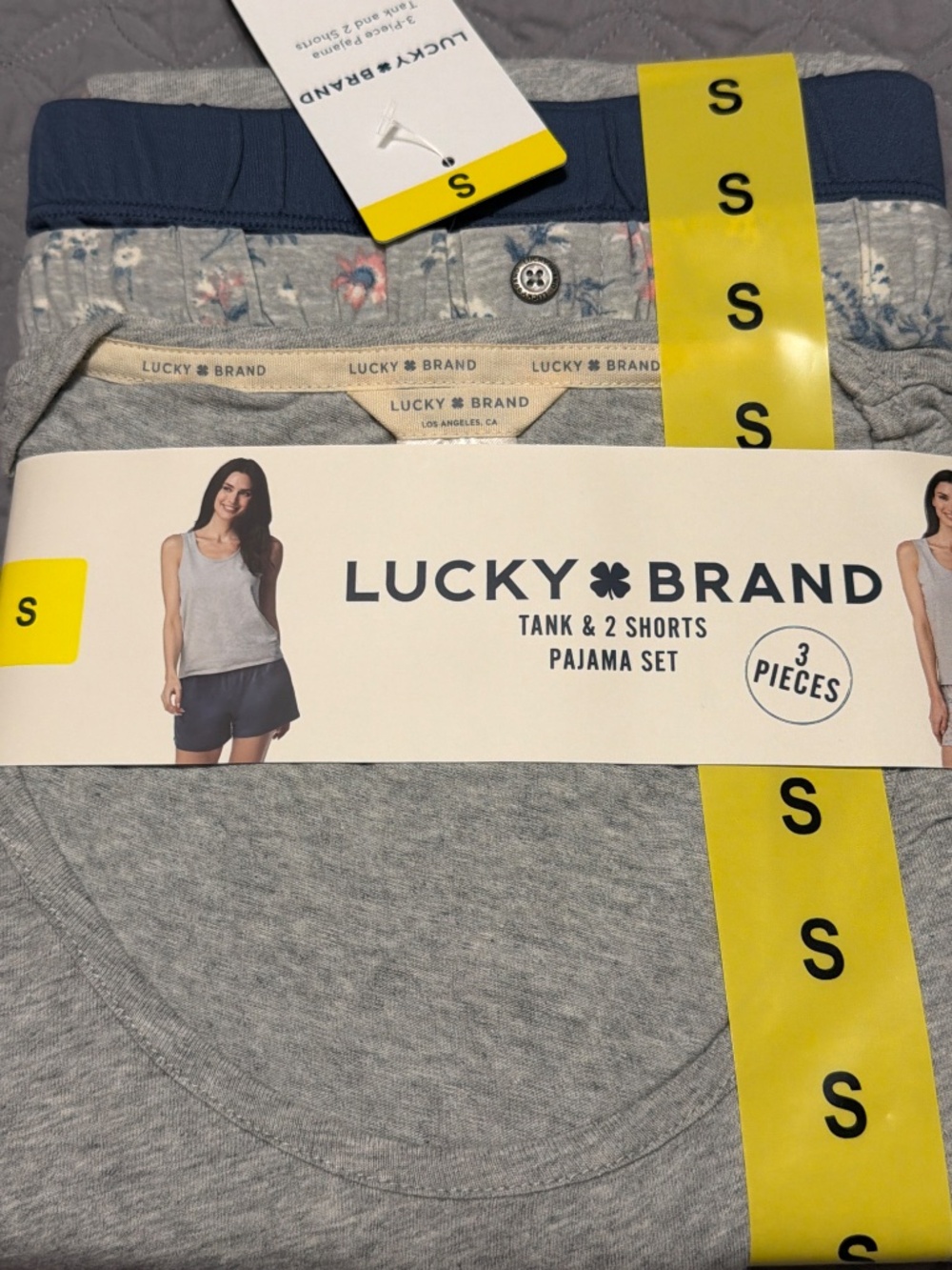 Lucky Brand 3 Piece Tank & Short Set
